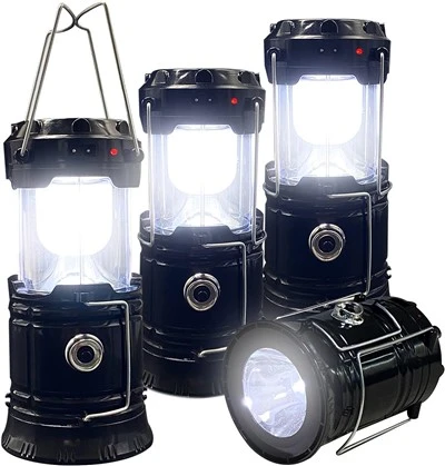 Nešiojamas LED stovyklavimo žibintas saulės USB įkraunamas LED žibintuvėlis